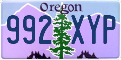 OR license plate 992XYP