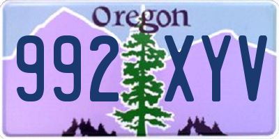 OR license plate 992XYV