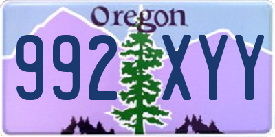 OR license plate 992XYY