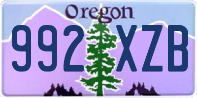 OR license plate 992XZB