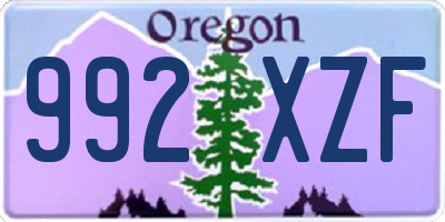 OR license plate 992XZF
