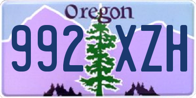 OR license plate 992XZH