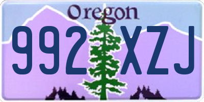 OR license plate 992XZJ