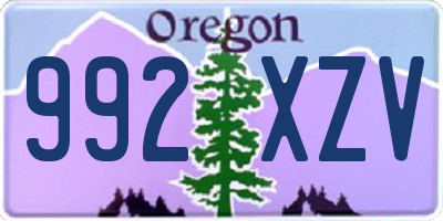 OR license plate 992XZV
