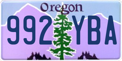 OR license plate 992YBA