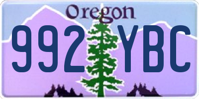 OR license plate 992YBC