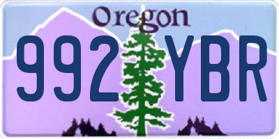 OR license plate 992YBR