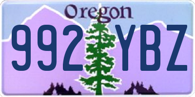 OR license plate 992YBZ