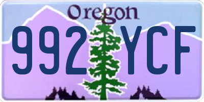 OR license plate 992YCF