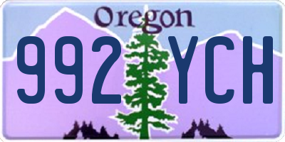 OR license plate 992YCH