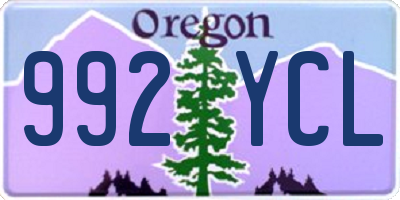 OR license plate 992YCL