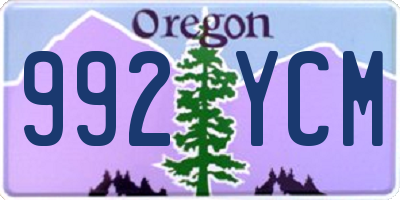 OR license plate 992YCM