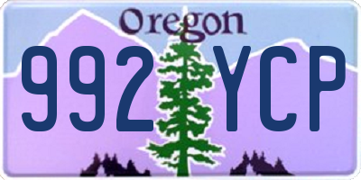OR license plate 992YCP