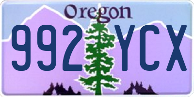 OR license plate 992YCX