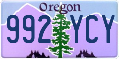 OR license plate 992YCY