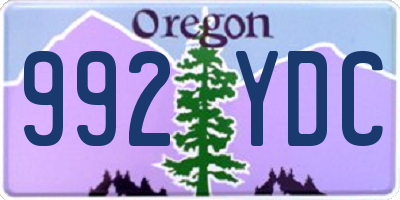 OR license plate 992YDC