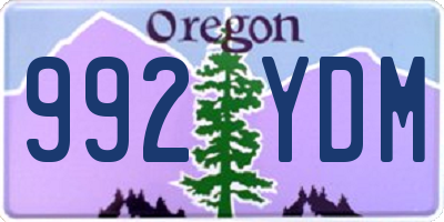 OR license plate 992YDM