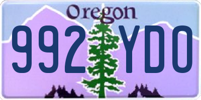 OR license plate 992YDO