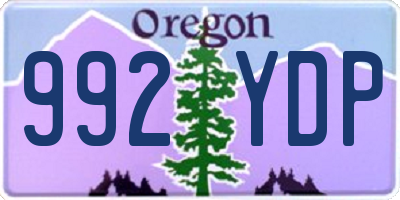 OR license plate 992YDP