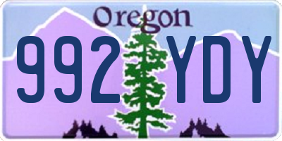 OR license plate 992YDY