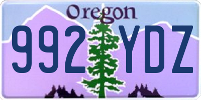 OR license plate 992YDZ