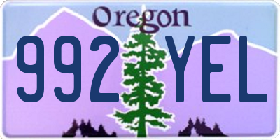 OR license plate 992YEL