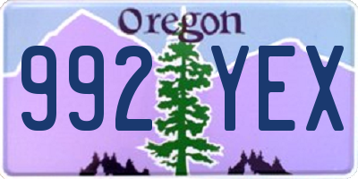 OR license plate 992YEX