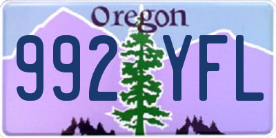 OR license plate 992YFL