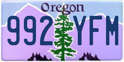 OR license plate 992YFM