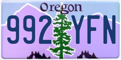 OR license plate 992YFN