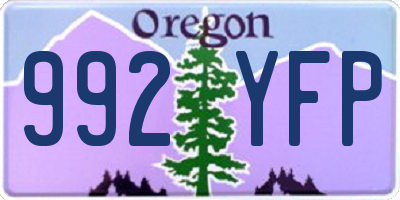 OR license plate 992YFP