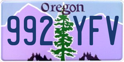 OR license plate 992YFV