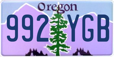 OR license plate 992YGB