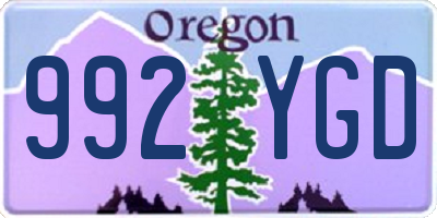 OR license plate 992YGD