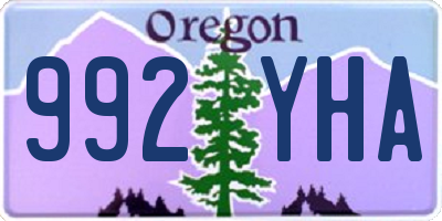 OR license plate 992YHA