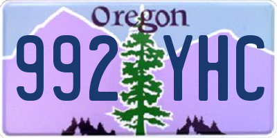 OR license plate 992YHC