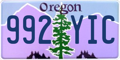 OR license plate 992YIC