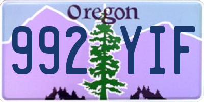 OR license plate 992YIF