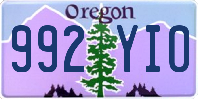 OR license plate 992YIO