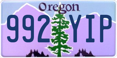 OR license plate 992YIP