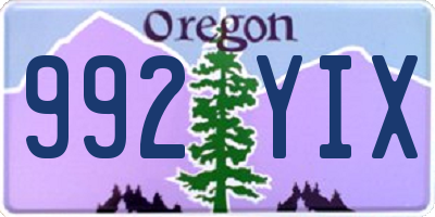 OR license plate 992YIX