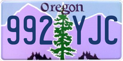 OR license plate 992YJC