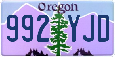 OR license plate 992YJD