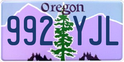 OR license plate 992YJL