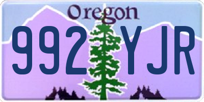 OR license plate 992YJR