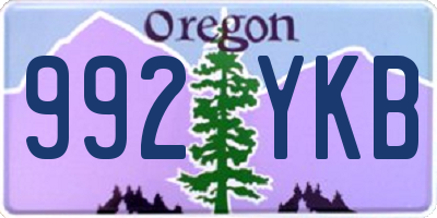 OR license plate 992YKB