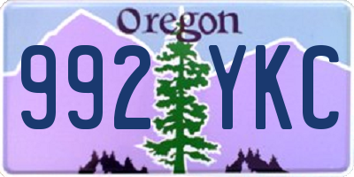 OR license plate 992YKC