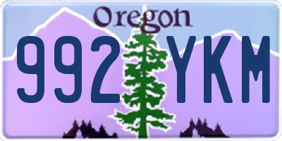 OR license plate 992YKM