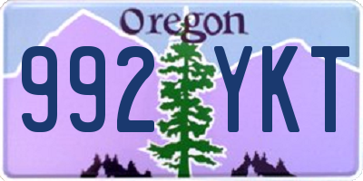 OR license plate 992YKT