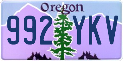 OR license plate 992YKV